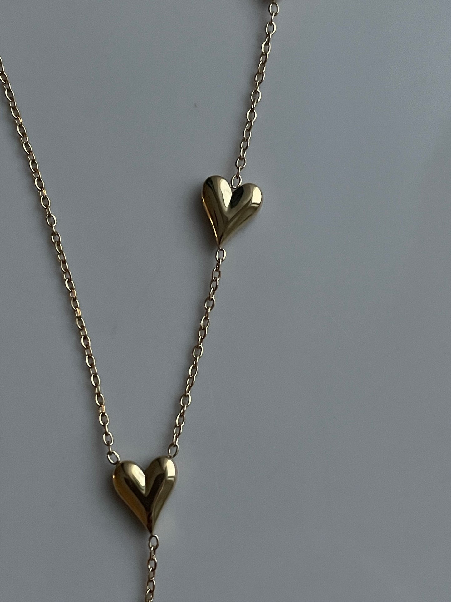 Golden Heart stacking necklace