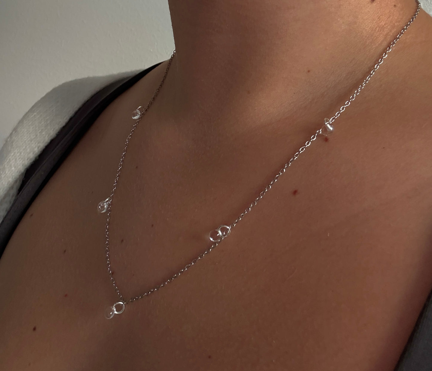Dew Necklace, silver