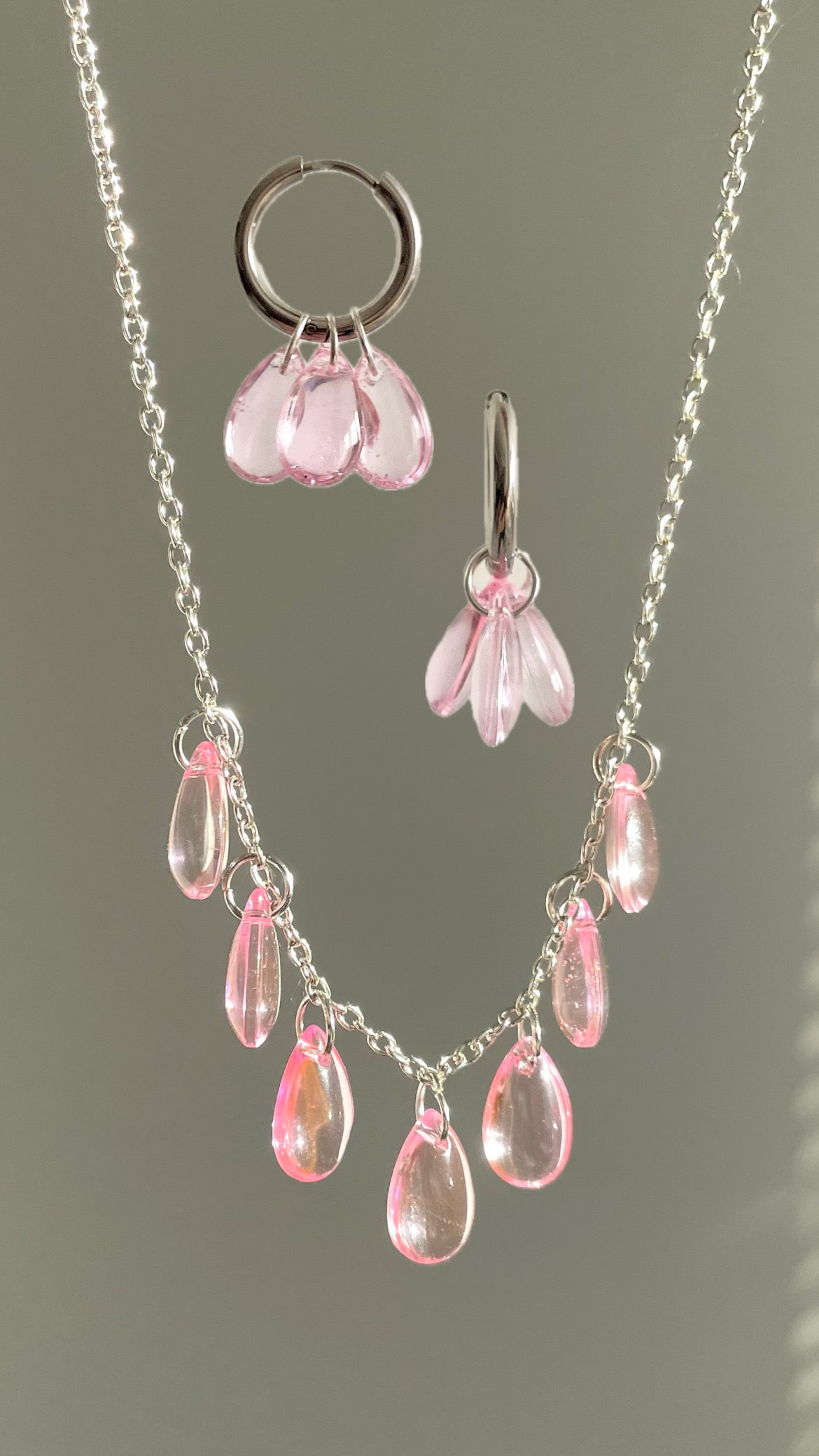 1 + 1, Dewberry necklace & Glow Drops set, Sugar Blush