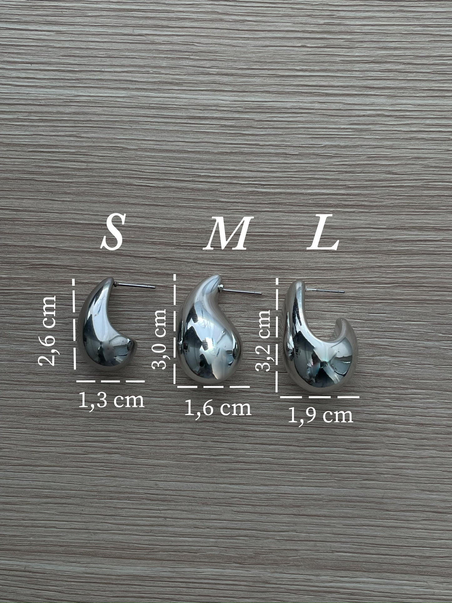 Chunky Silver Teardrop Earrings, Drop earrings, Gold Hailey Bieber earrings, 18K Gold plated Chunky Hoops