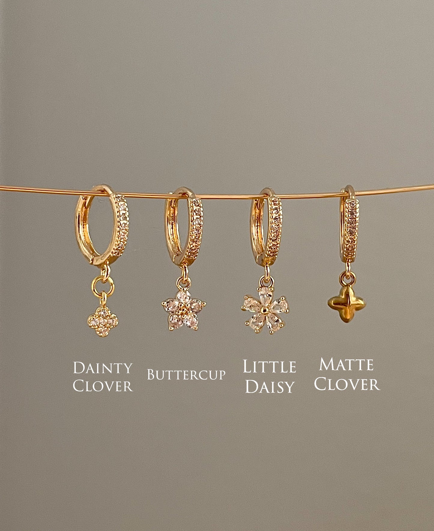 2x pairs of earrings, dainty charms
