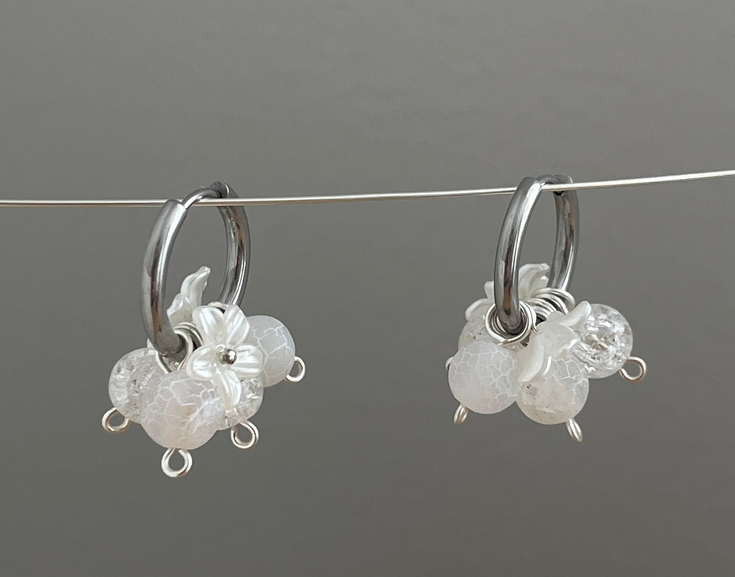 Flora hoops, silver