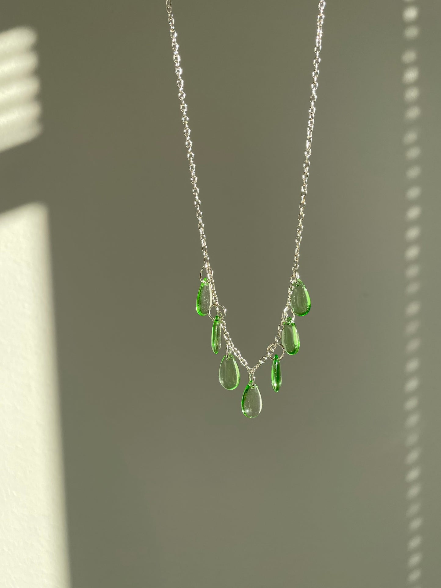 Dewberry necklace, Jade Glow