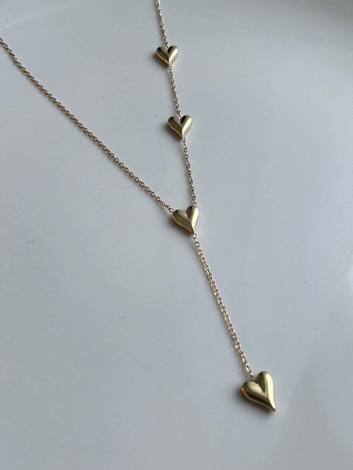 Golden Heart stacking necklace