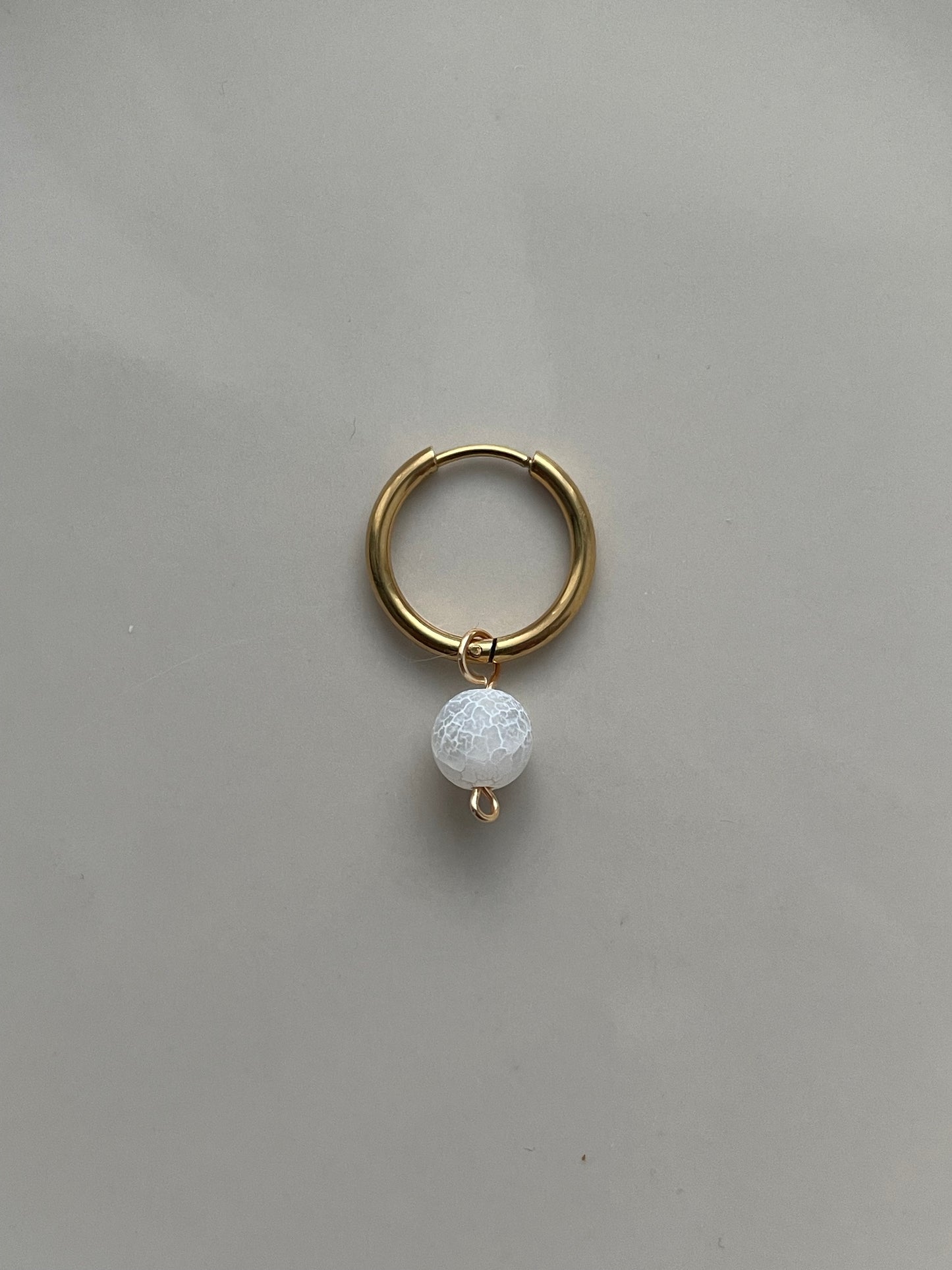 Frosted Glass Charm for earrings/necklace