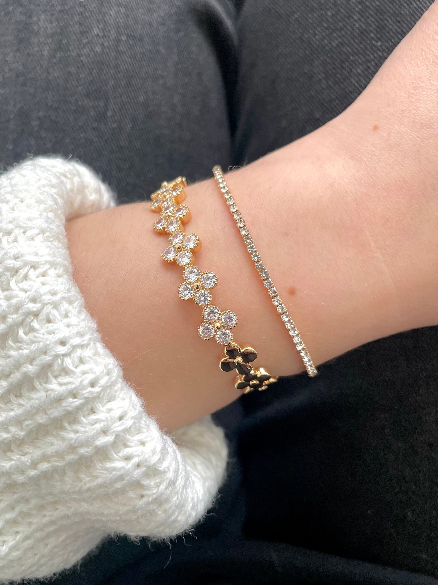2x bracelet set, golden