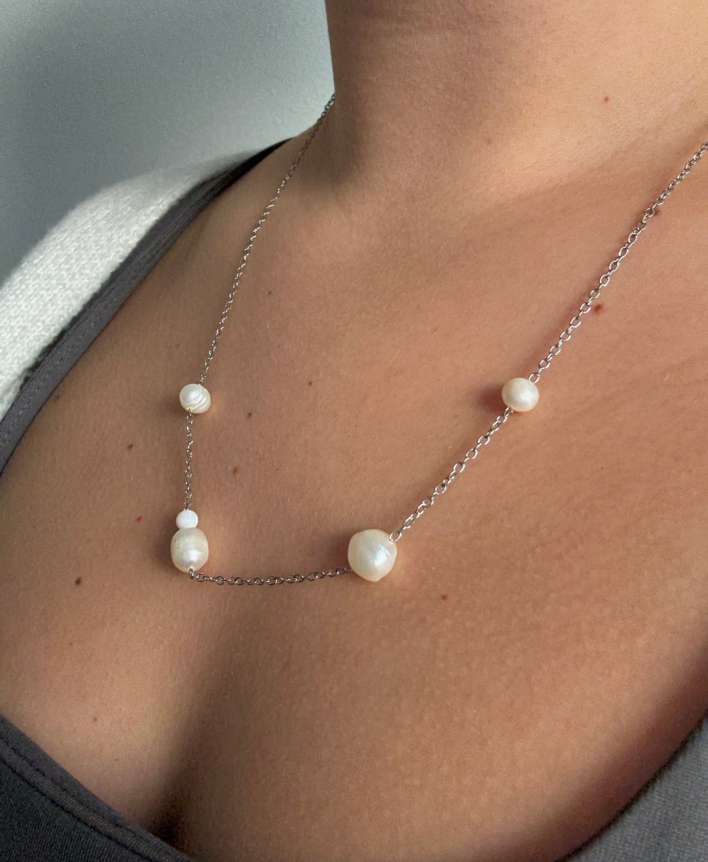 Lena Necklace, silver