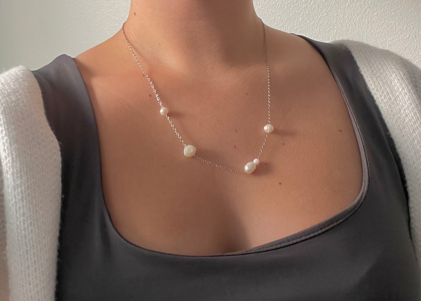 Lena Necklace, silver