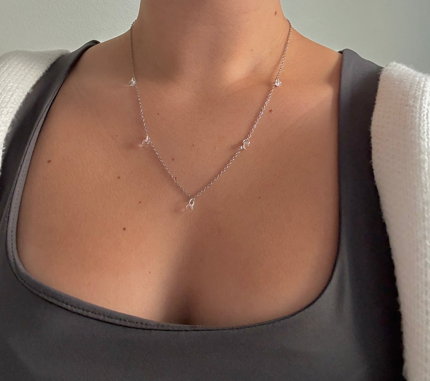 Dew Necklace, silver
