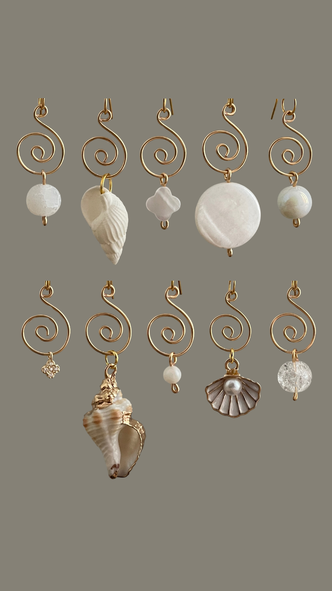 Choose your charm earrings, gold/silver