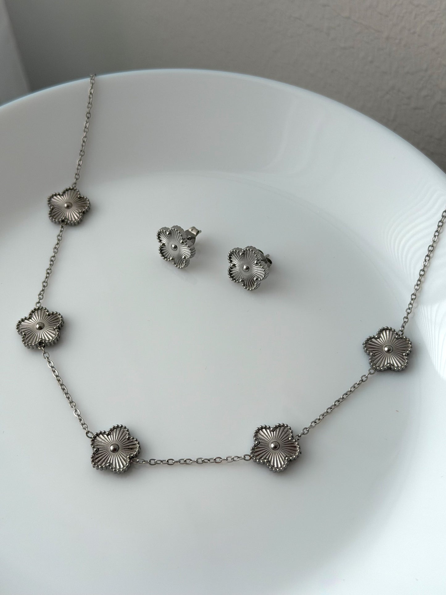 Silver Petals - Set, silver