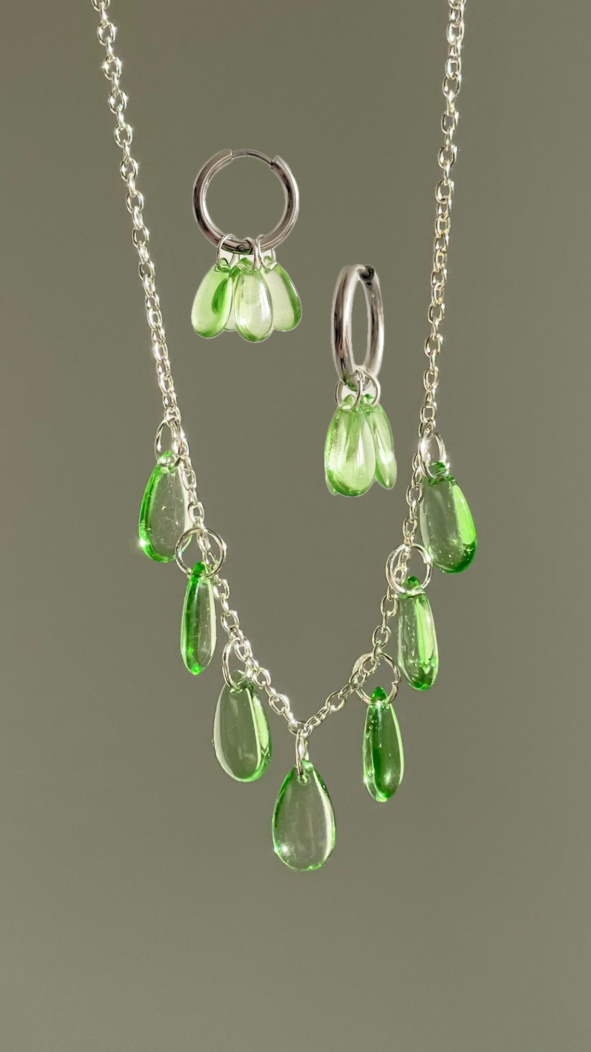 1 + 1, Dewberry necklace & Glow Drops set, Jade glow