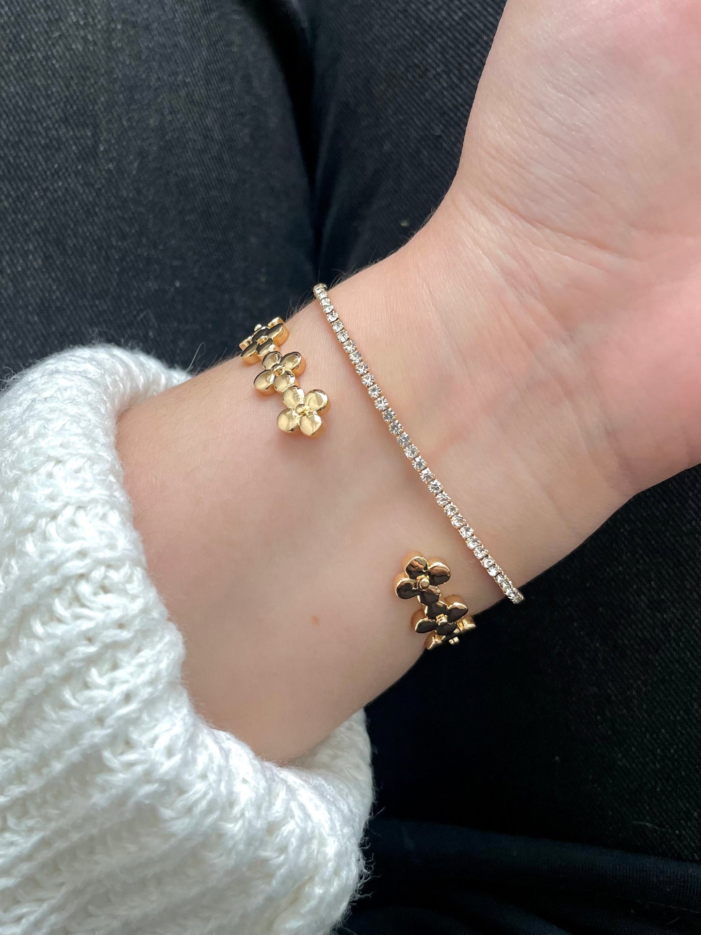 2x bracelet set, golden