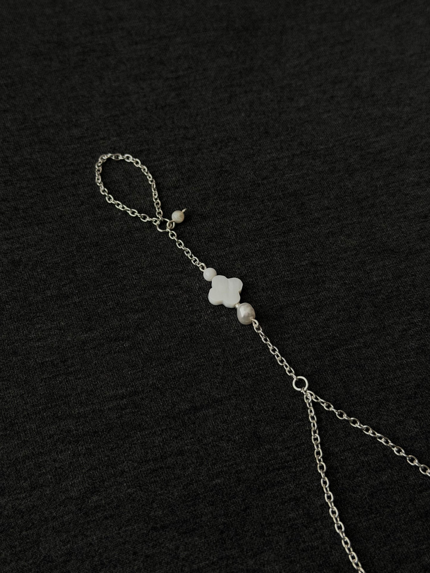 Lina Hand Chain Bracelet, Stainless steel