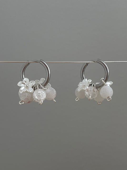 Flora hoops, silver