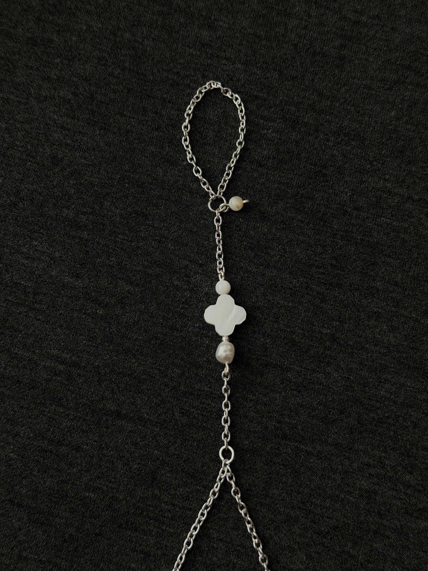 Lina Hand Chain Bracelet, Stainless steel