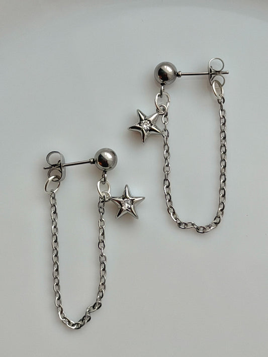 Nyla Star Chains, silver