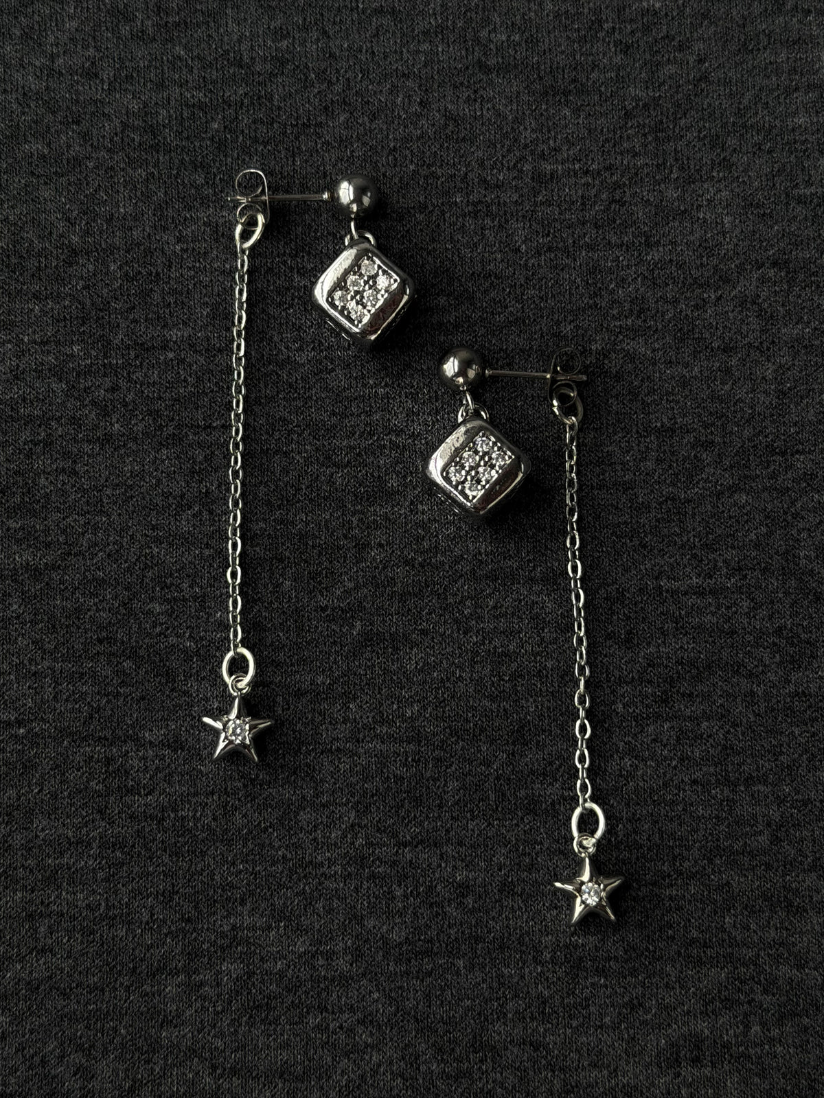 Kira Star Drops, silver