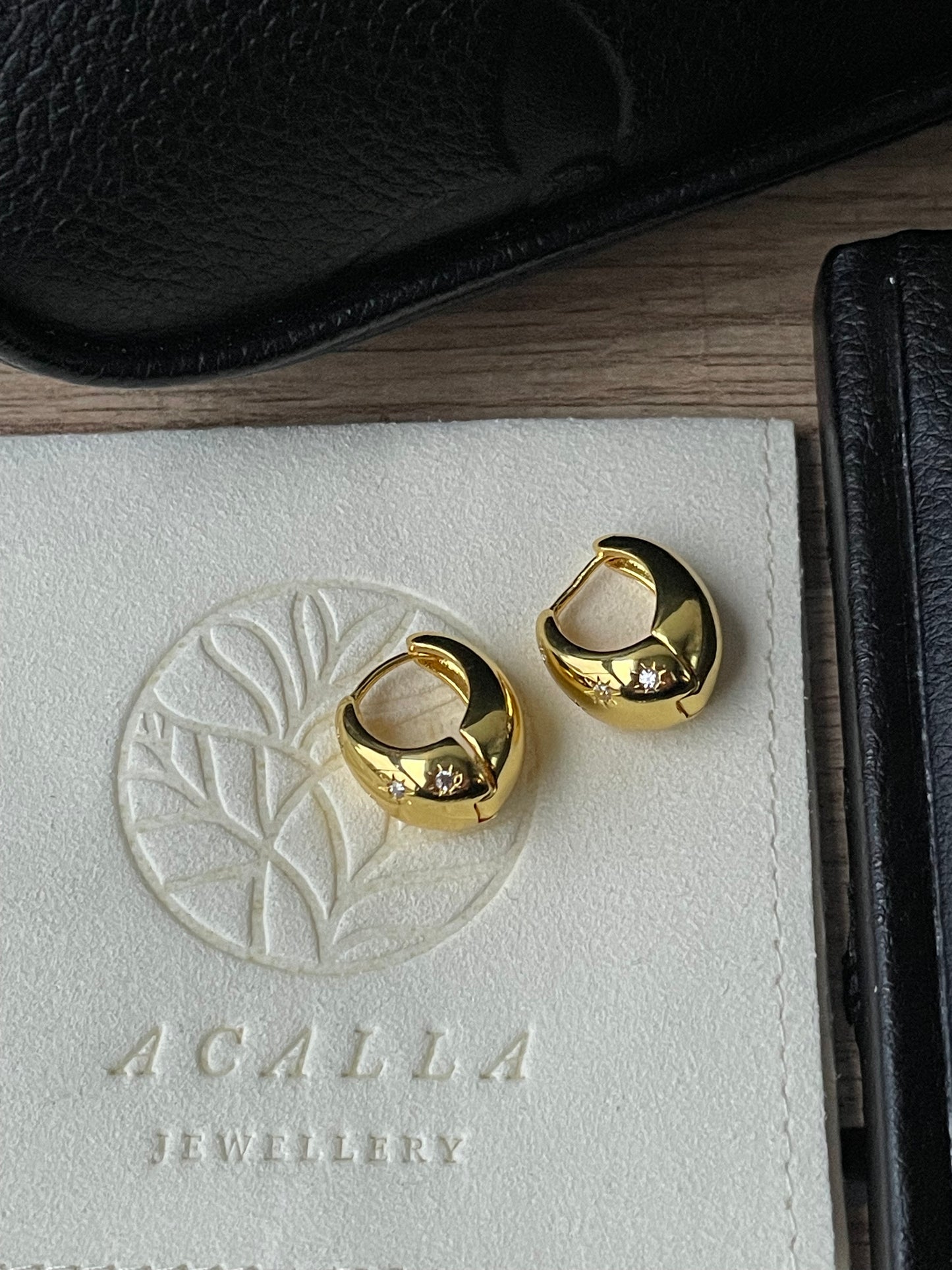 Golden Star huggies, earrings