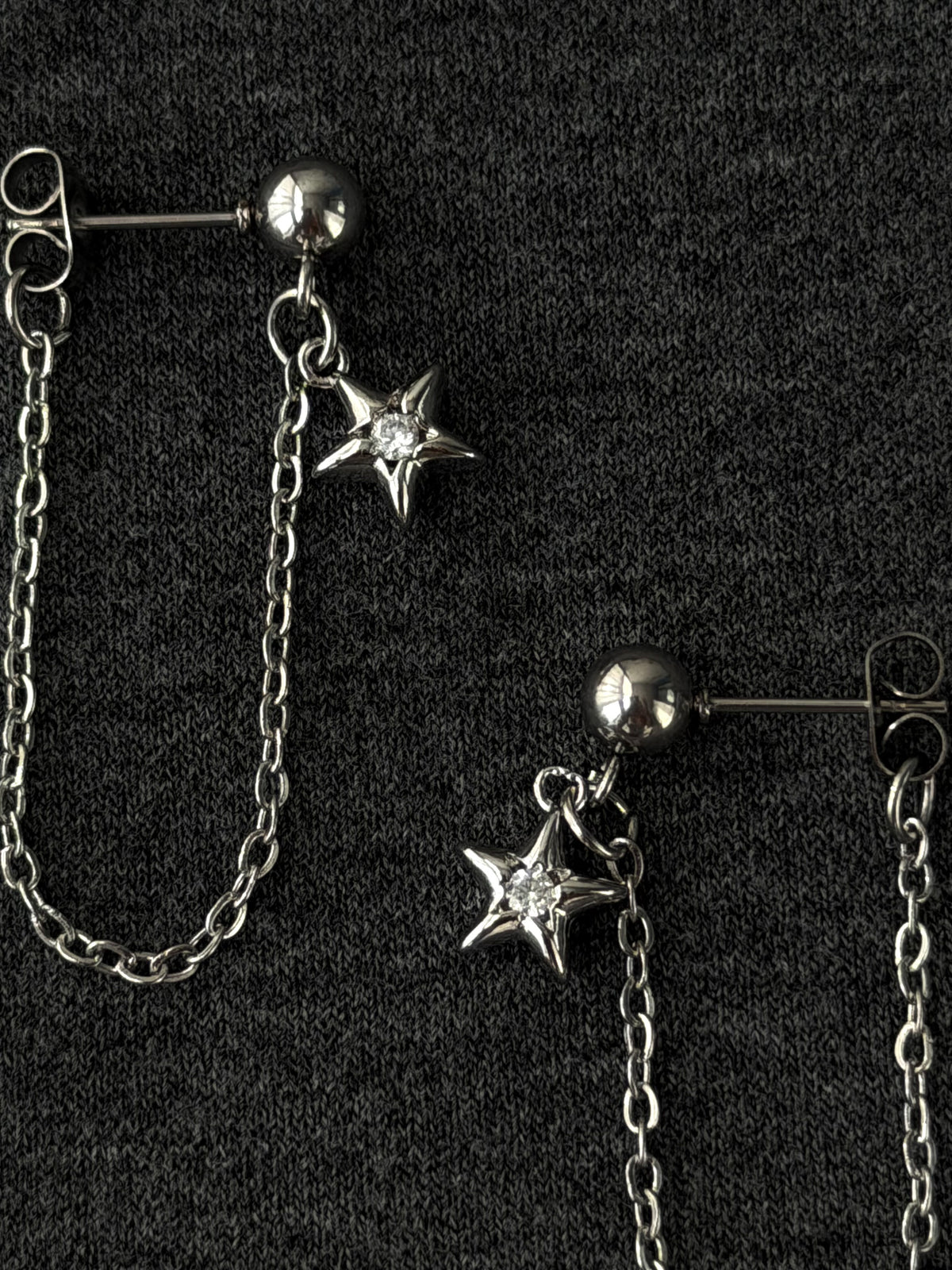 Nyla Star Chains, silver