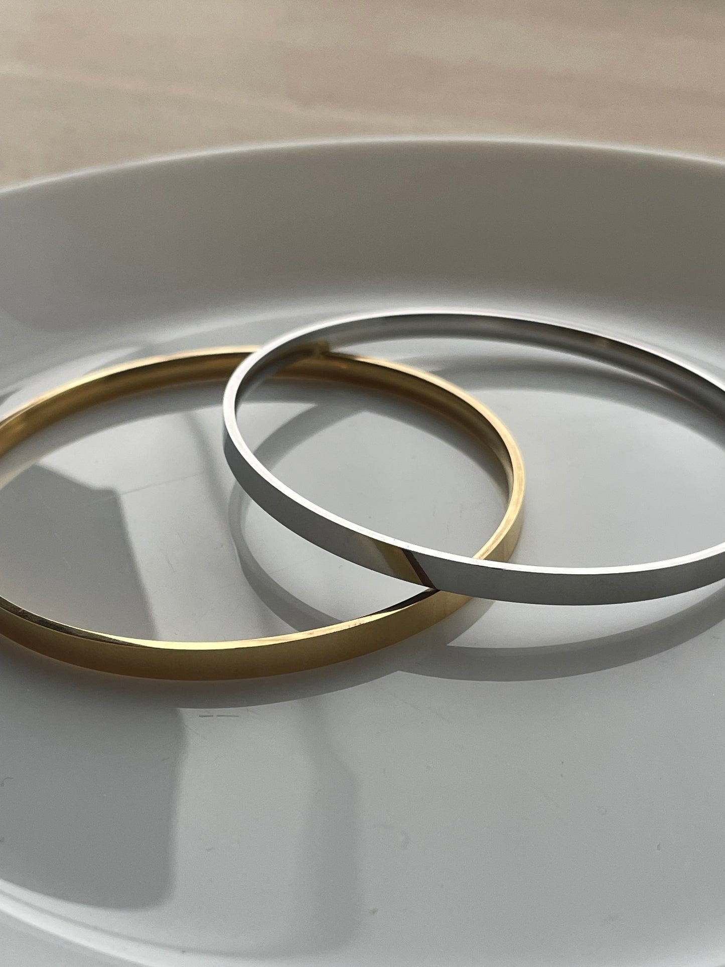 4mm thin Classic Bangle Bracelet, Stainless Steel, durable everyday jewelry