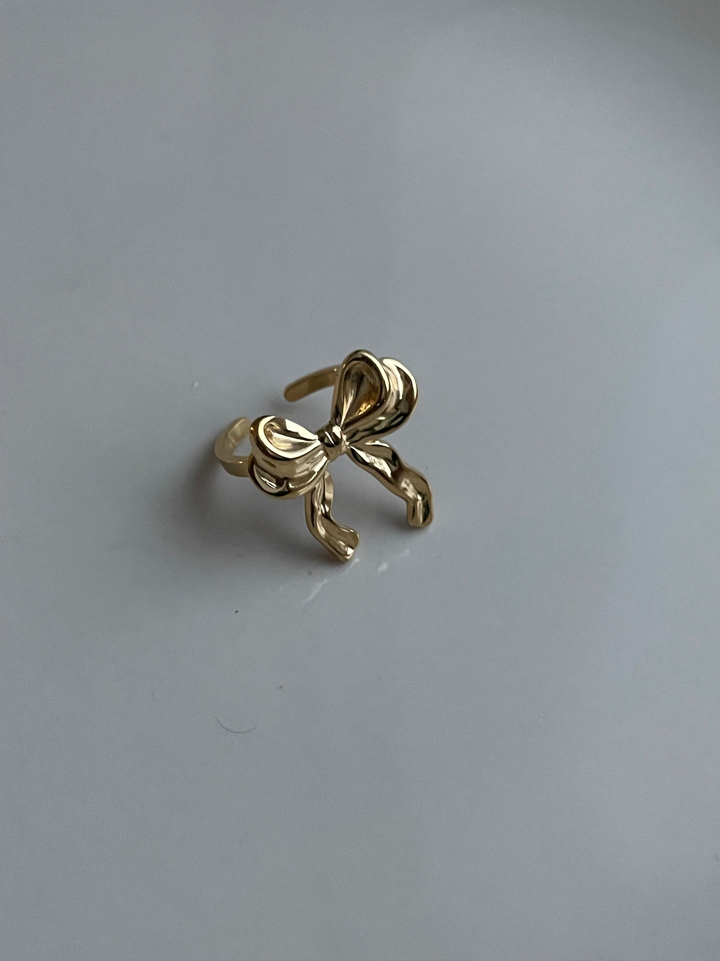 Golden Bow ring, stacking rings