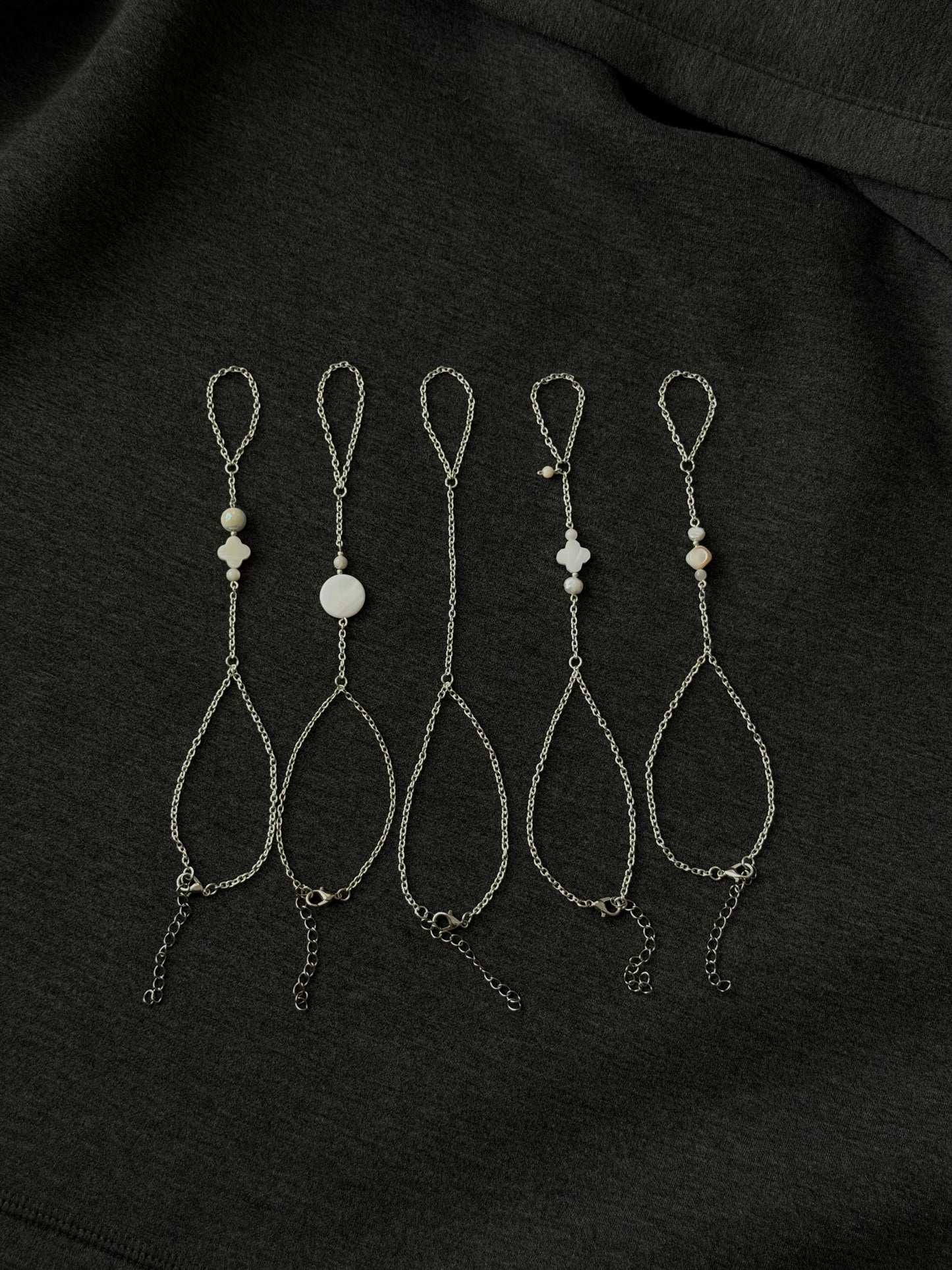 Lina Hand Chain Bracelet, Stainless steel