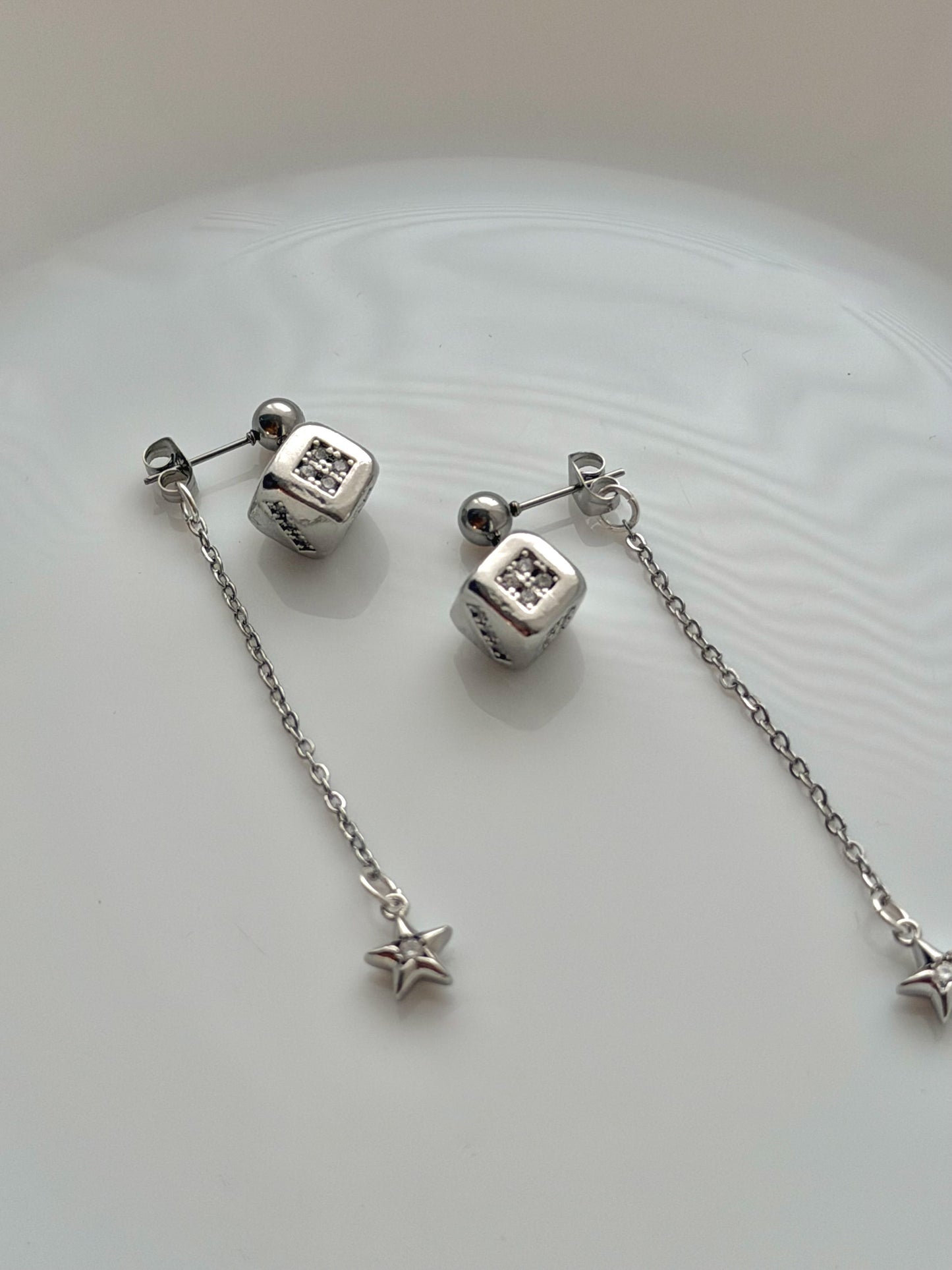 Kira Star Drops, silver