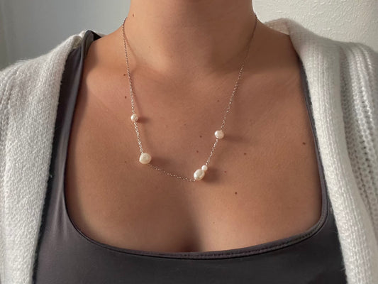 Lena Necklace, silver