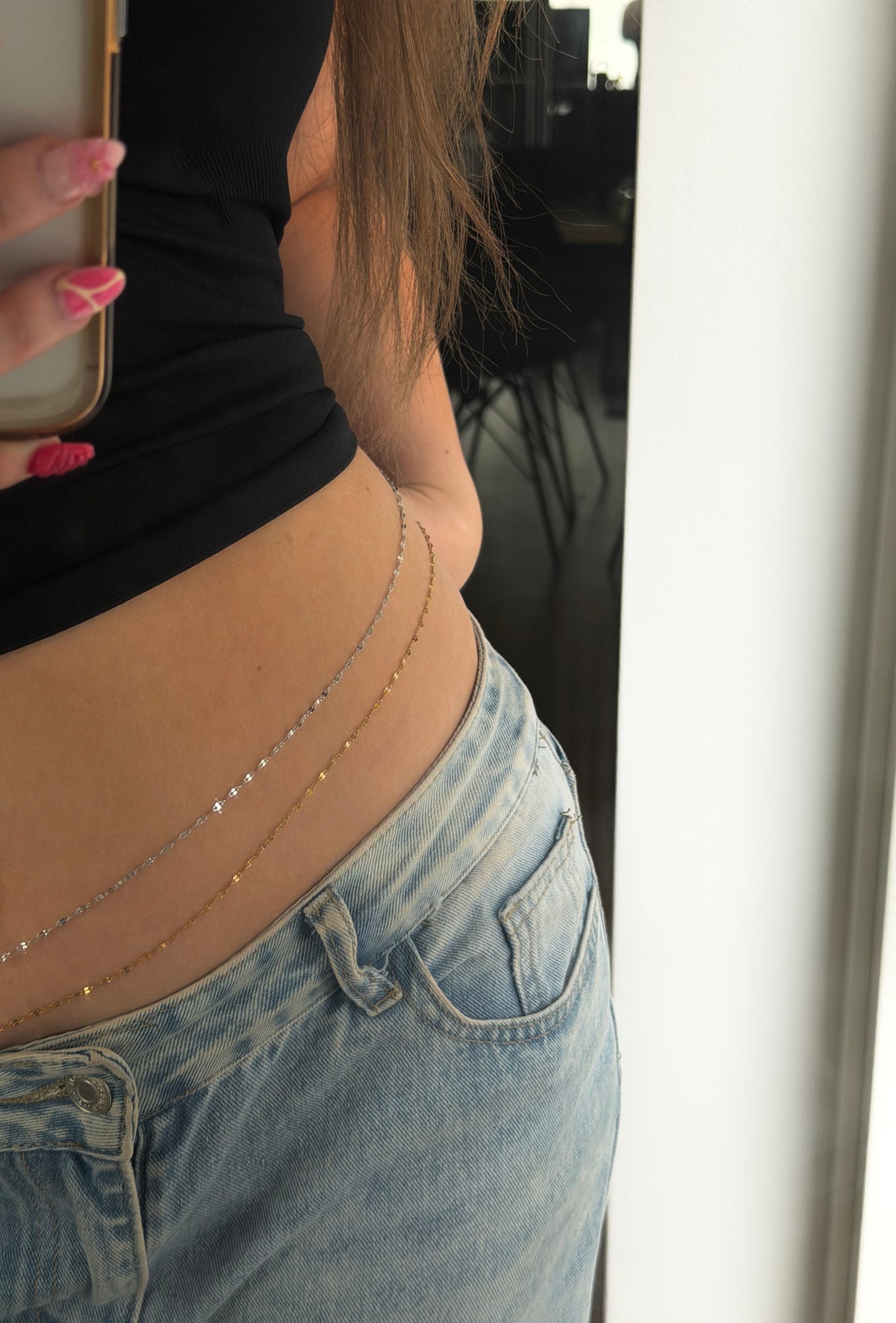 Lia Waist Chain, gold/silver