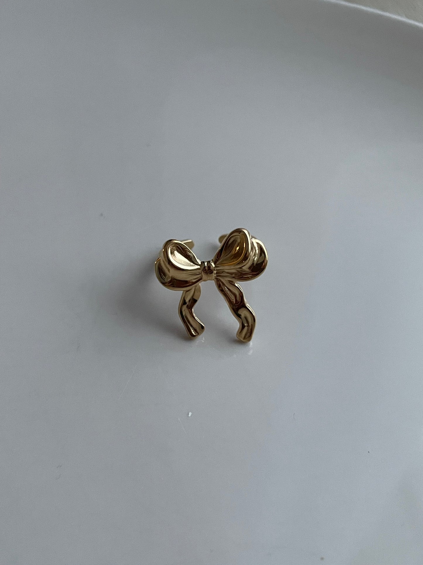 Golden Bow ring, stacking rings