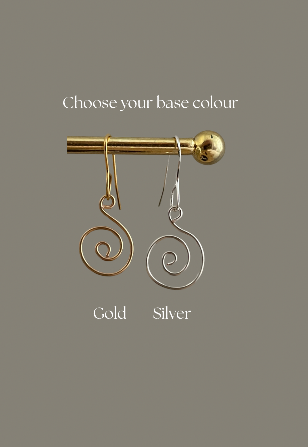 Choose your charm earrings, gold/silver