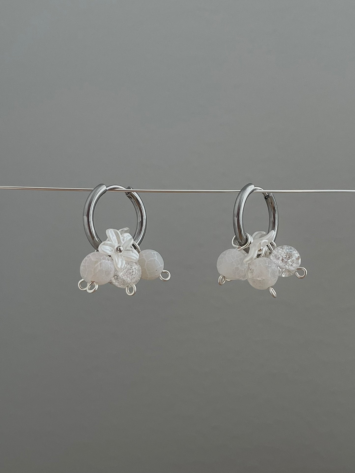 Flora hoops, silver