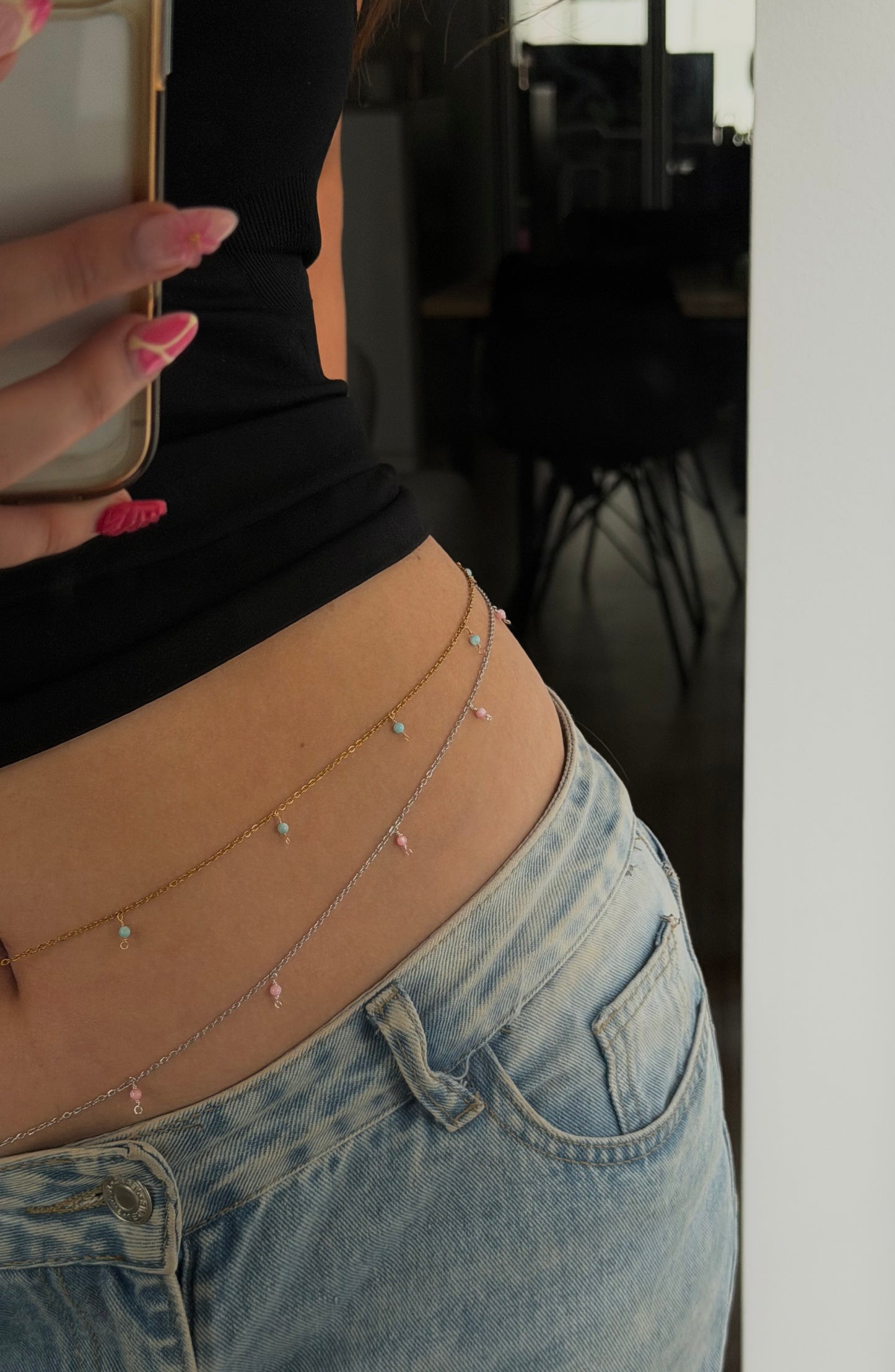 Azure Waist Chain, gold/silver custom