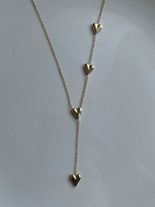 Golden Heart stacking necklace