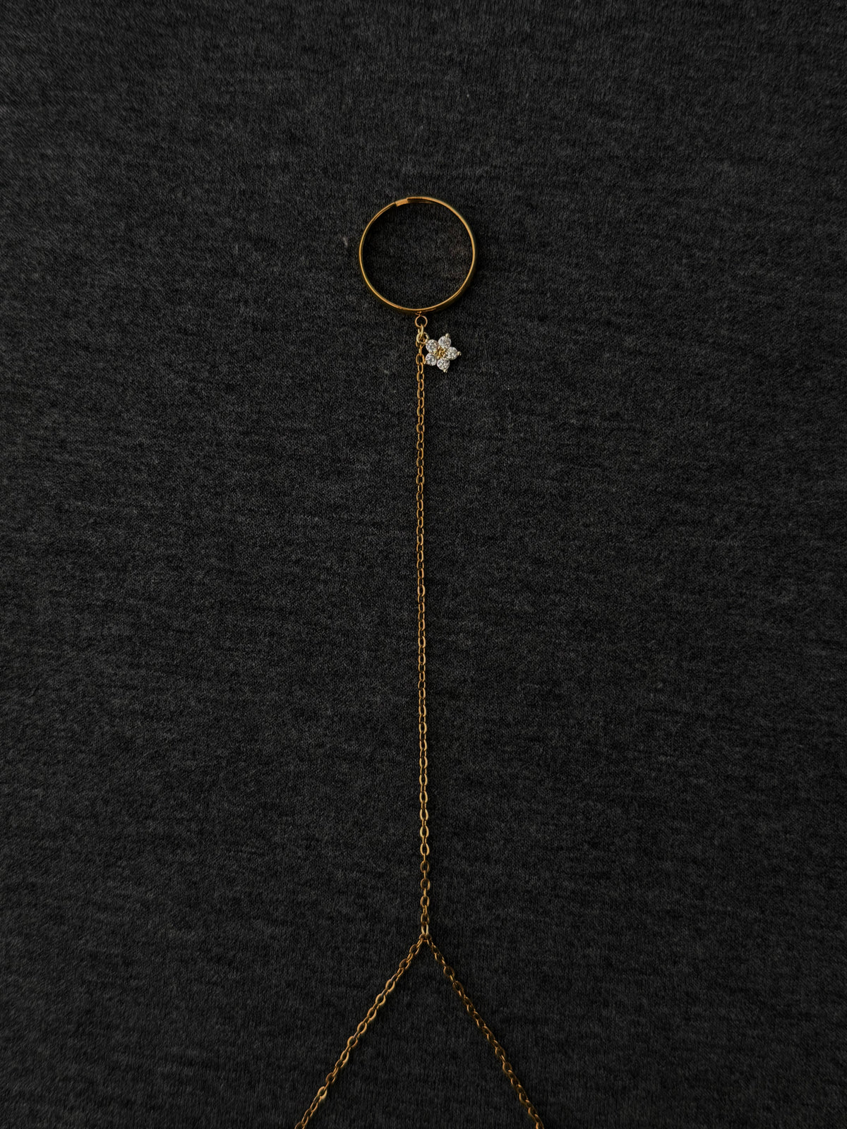 Hand Chain Bracelet, Stainless steel, golden