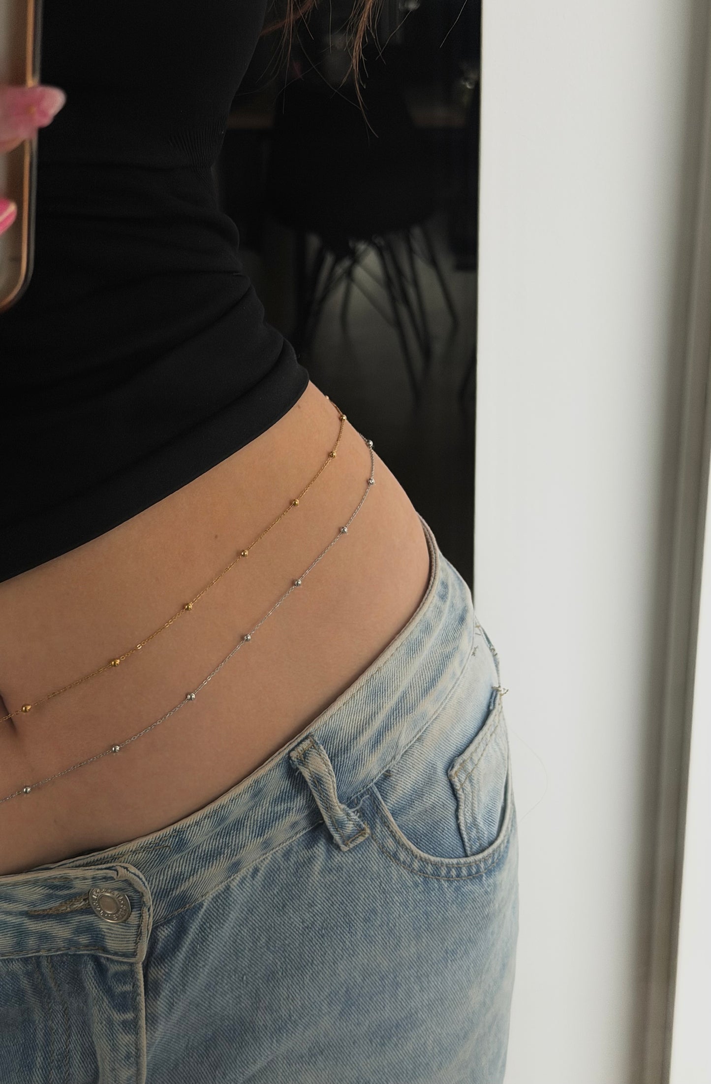 Kailani Waist Chain, gold/silver