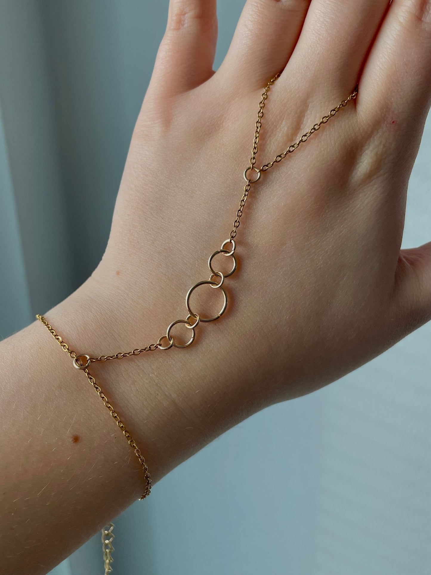 Hand Chain Bracelet, Stainless steel, gold