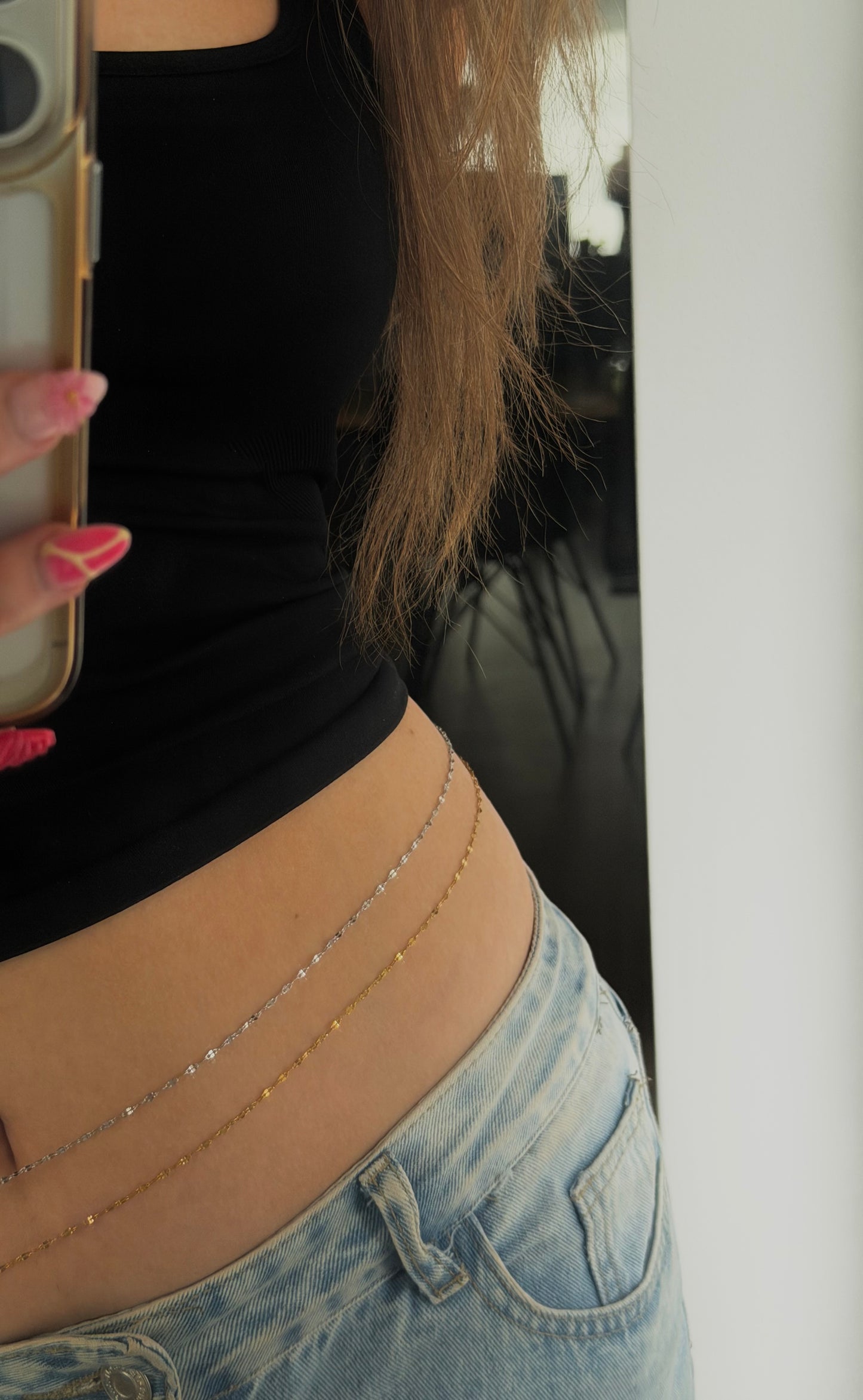 Lia Waist Chain, gold/silver