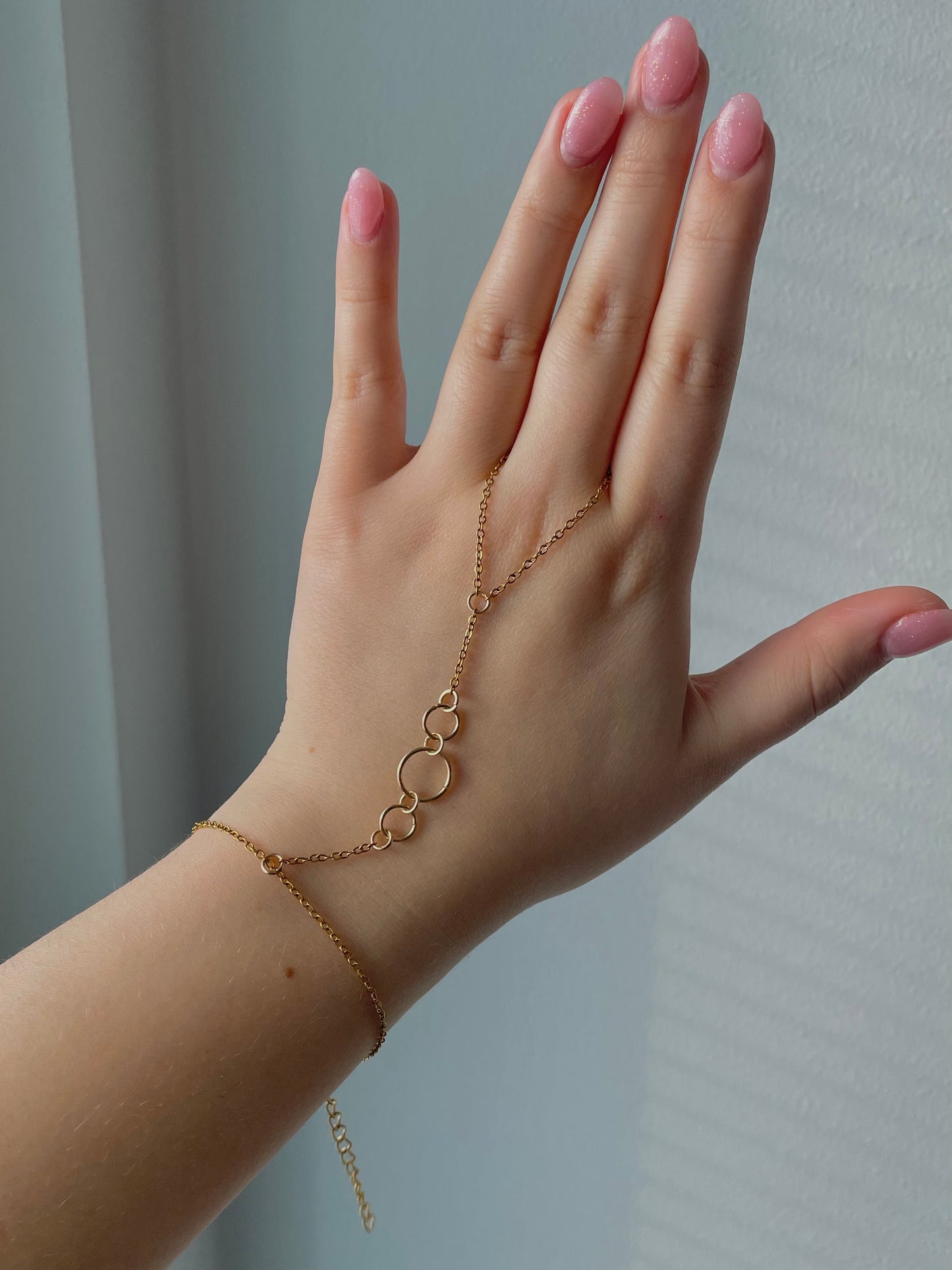 Hand Chain Bracelet, Stainless steel, gold