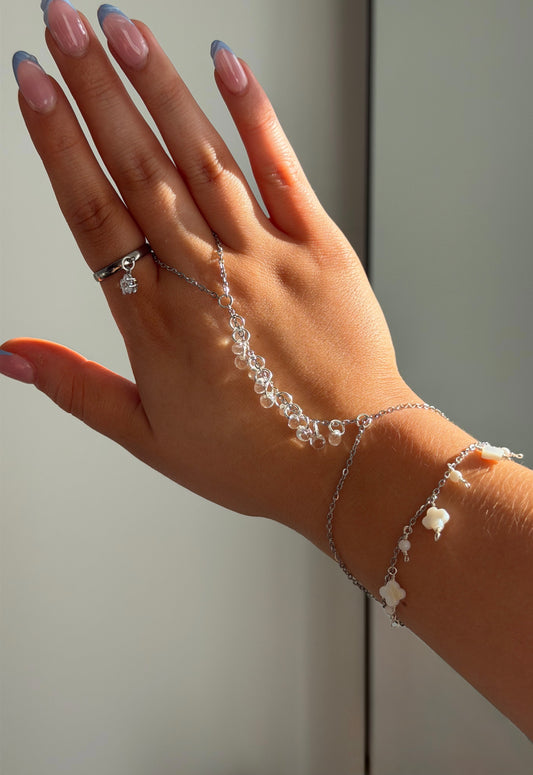 Ibiza Hand Chain, silver