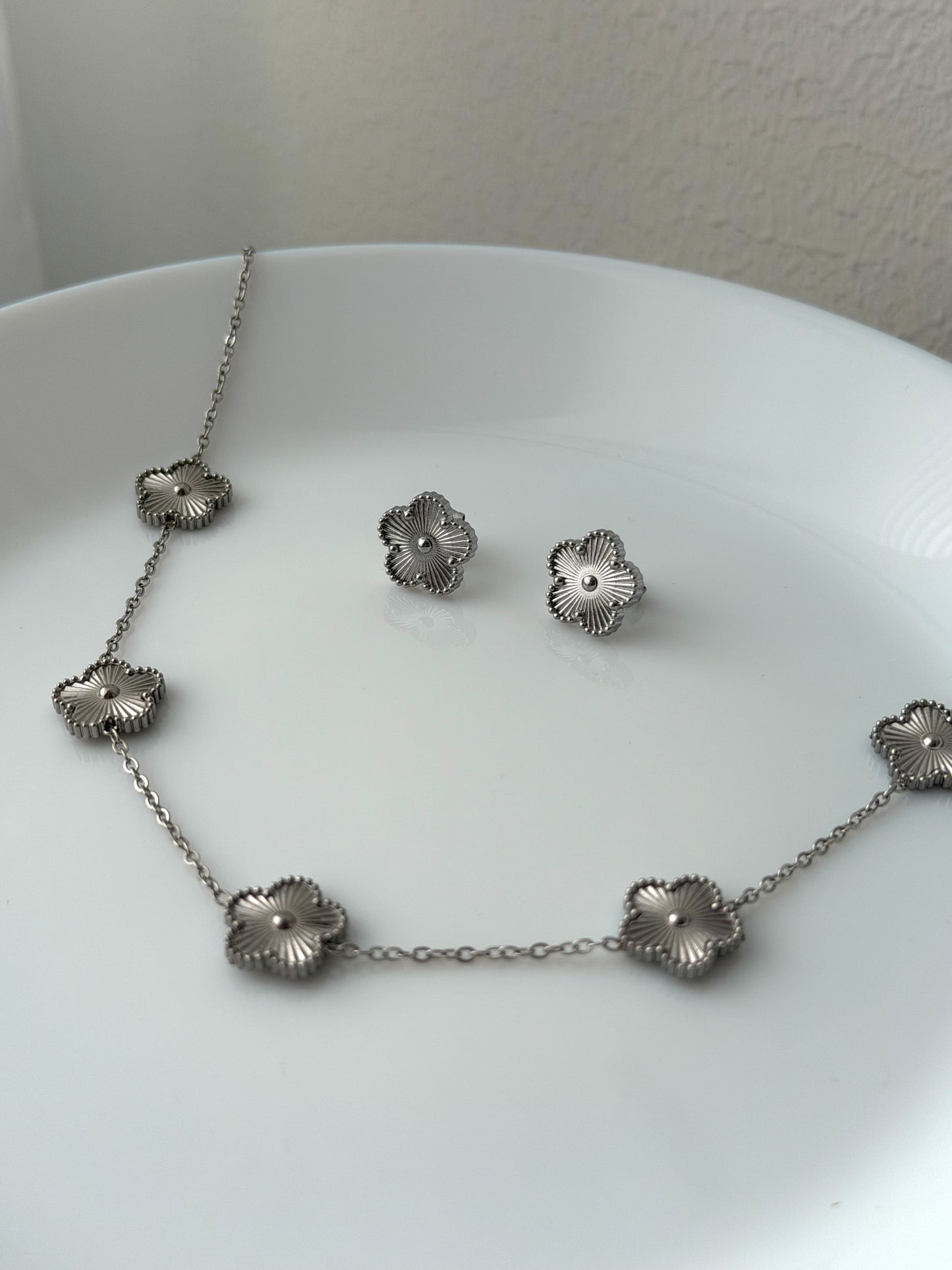 Silver Petals - Set, silver
