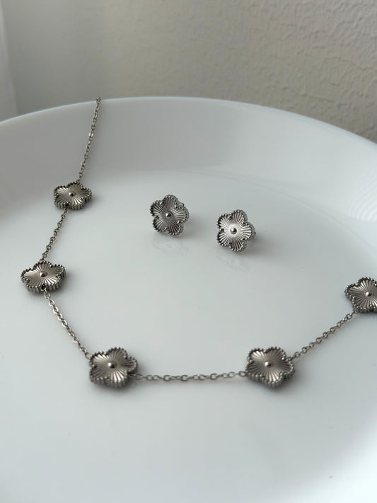 Silver Petals - Set, silver