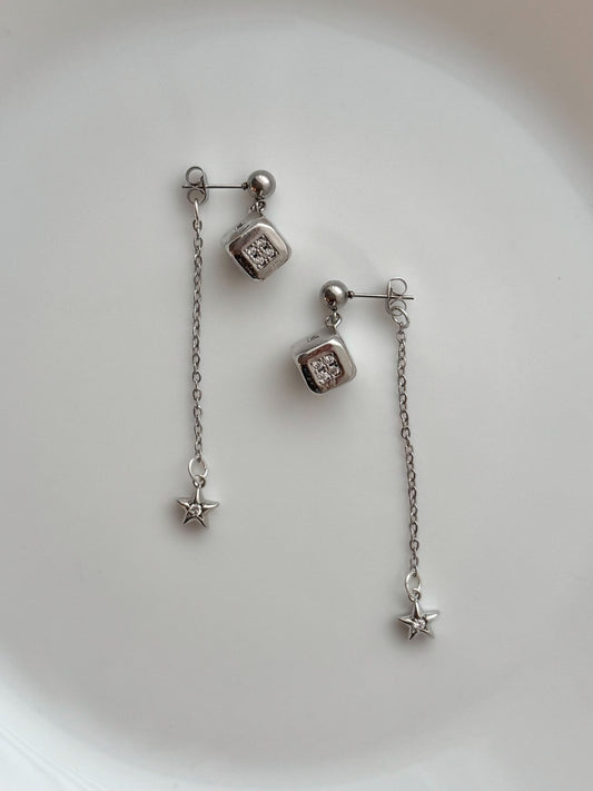 Kira Star Drops, silver